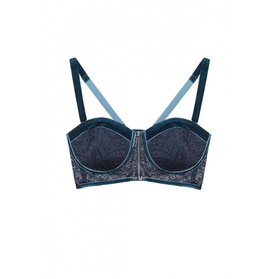 BRA LE JOURNAL INTIME "JOSEPHINE" BRA-ZIP BANDEAU (GRAY-BLUE) Le Journal JS-BR-BN